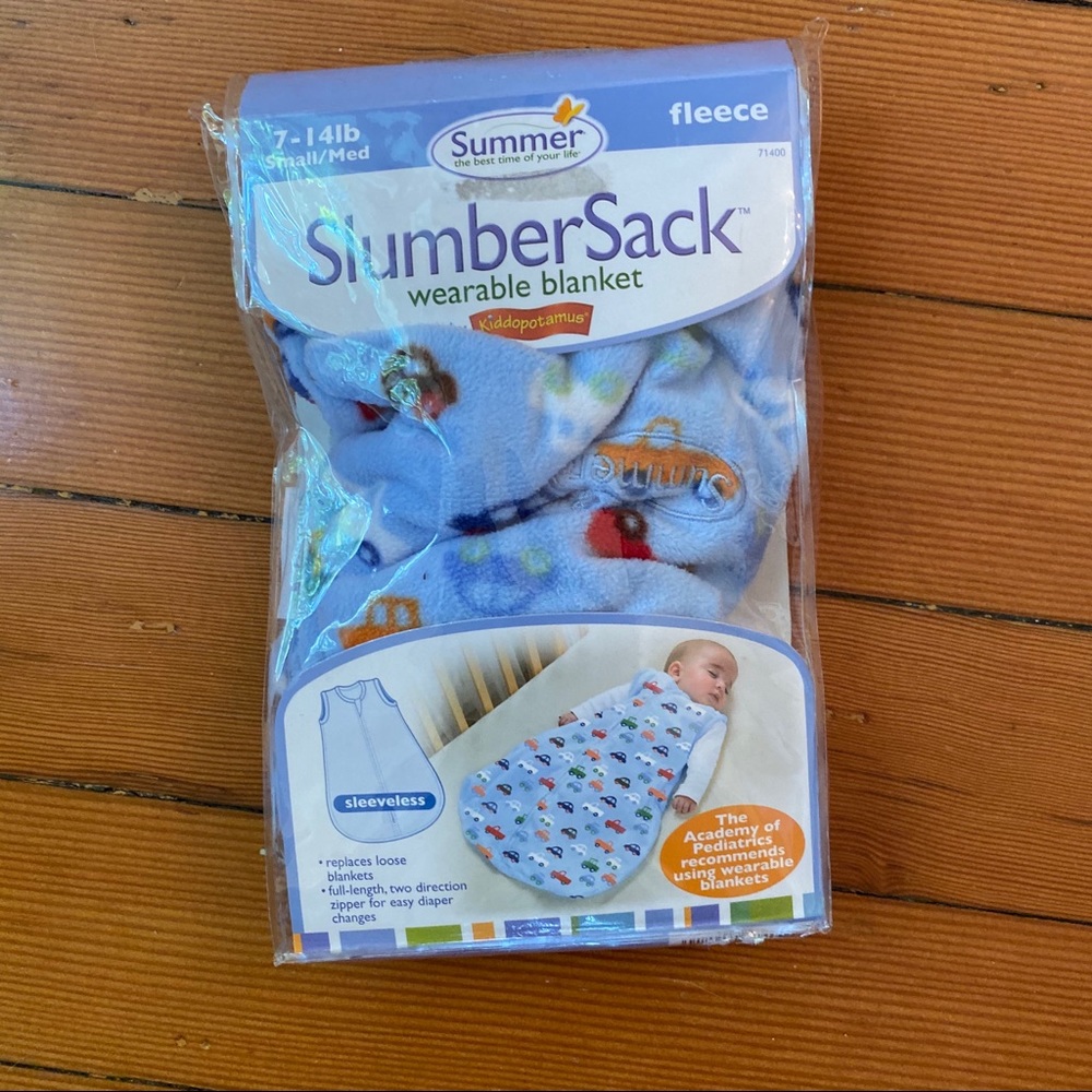 Baby Slumbersack Fleece Blue with cars NWT